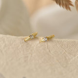 Dainty Crystal Hoop Earrings