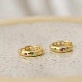 Star Diamond Huggie Earrings