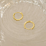 Beaded Huggie Earrings, Sphere Huggie Earrings, CZ Diamond Earrings, Huggie Hoop, Minimalist Jewelry, Birthday Gift, Wedding Gifts, K0089