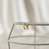 Butterfly Earrings, Beaded Huggie Earrings, Dainty Earrings, Huggie Hoop, Minimalist Jewelry, Anniversary Gifts, Wedding Gifts, K0090