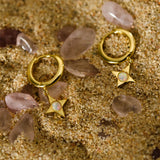 Opal Star Drop Earrings