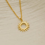 Sunburst Necklace, Sunshine Pendant Necklace