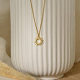 Sunburst Necklace, Sunshine Pendant Necklace