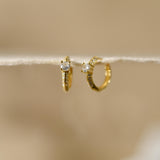Dainty Crystal Hoop Earrings