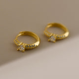 Dainty Crystal Hoop Earrings