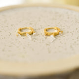 Huggie Diamond Drop Earrings