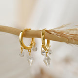 Huggie Diamond Drop Earrings