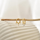Huggie Diamond Drop Earrings