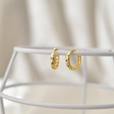 Star Diamond Huggie Earrings