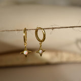 Opal Star Drop Earrings