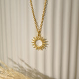 Sunburst Necklace, Sunshine Pendant Necklace