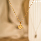 Personalized Smiling Sun Necklace