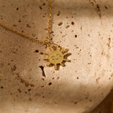 Personalized Smiling Sun Necklace