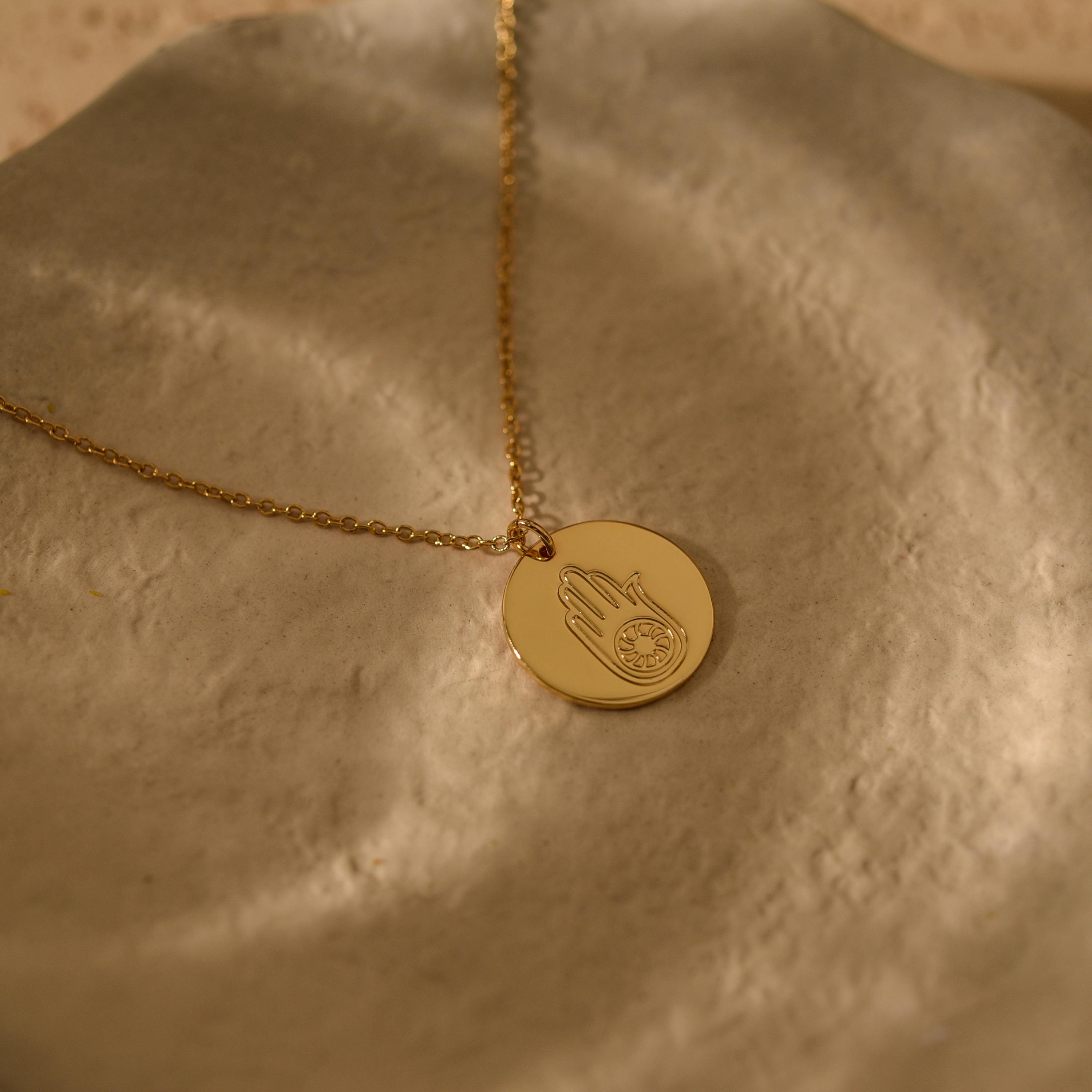 Personalized Hamsa Eye Necklace