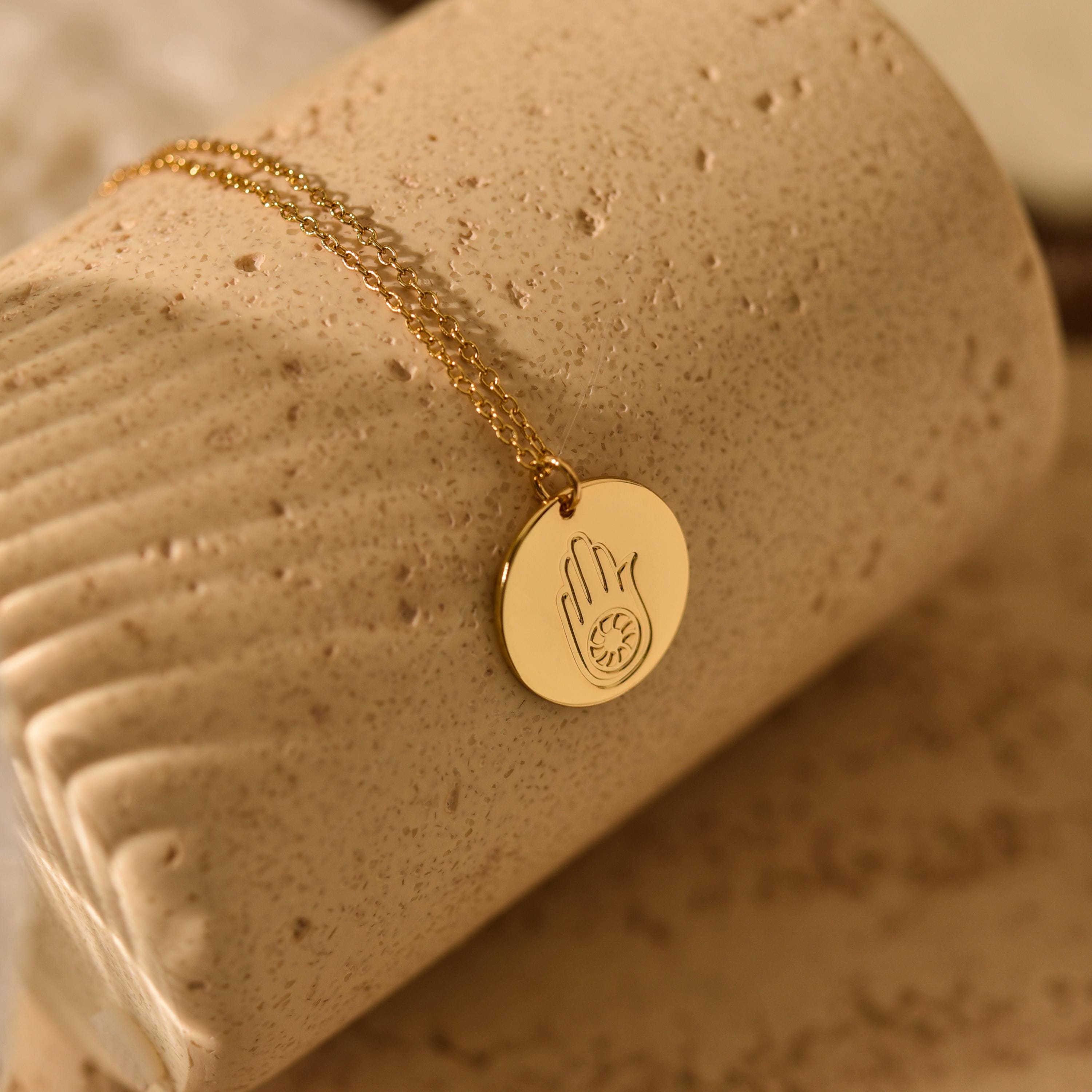 Personalized Hamsa Eye Necklace
