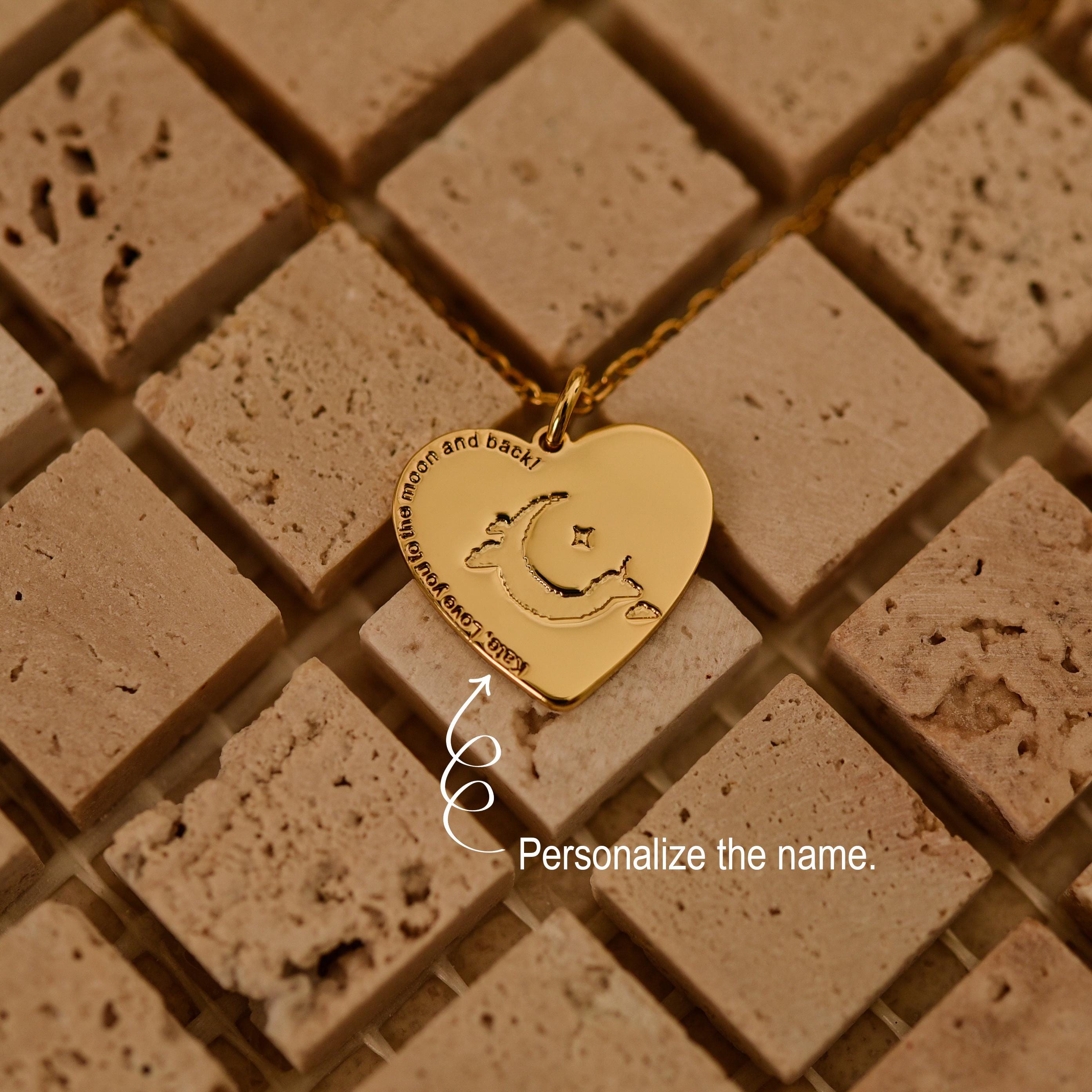 18K Gold Crescent Necklace