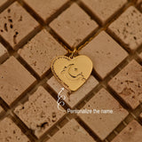 18K Gold Crescent Necklace