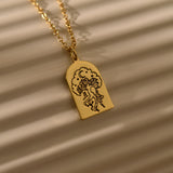 Personalized Moon Tree Necklace,