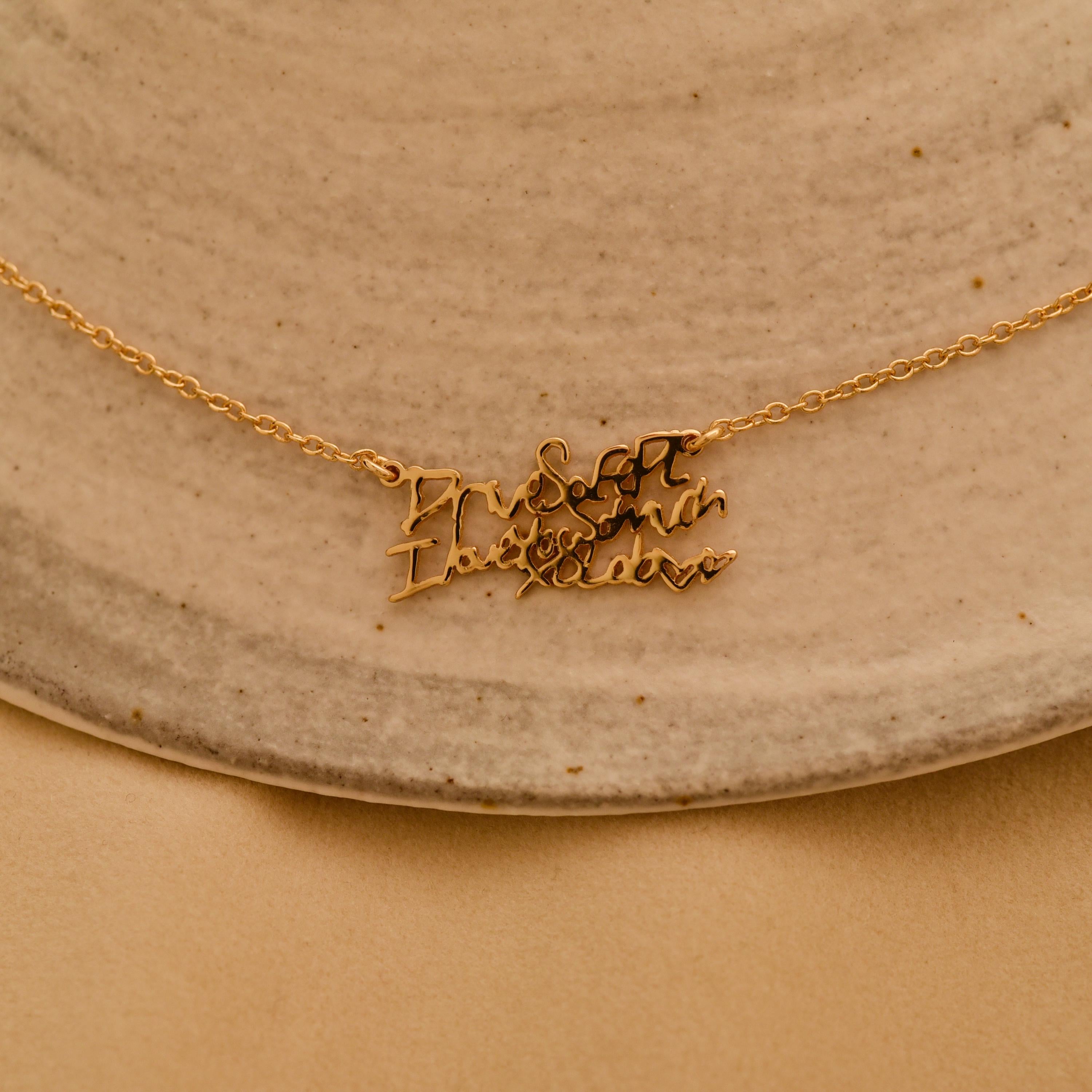 Actual Handwriting Necklace, Signature Necklace, Memorial Personalized Christmas Gift, Mother's Gift, Birthday Gifts, Gifts for Her, GS0095