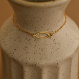 Christian Fish Bracelet, Ichthys Symbol Jewelry, Religious Faith Gift, Unisex Christian Bracelet, Best Friend, Baptism, Confirmation, GS0104