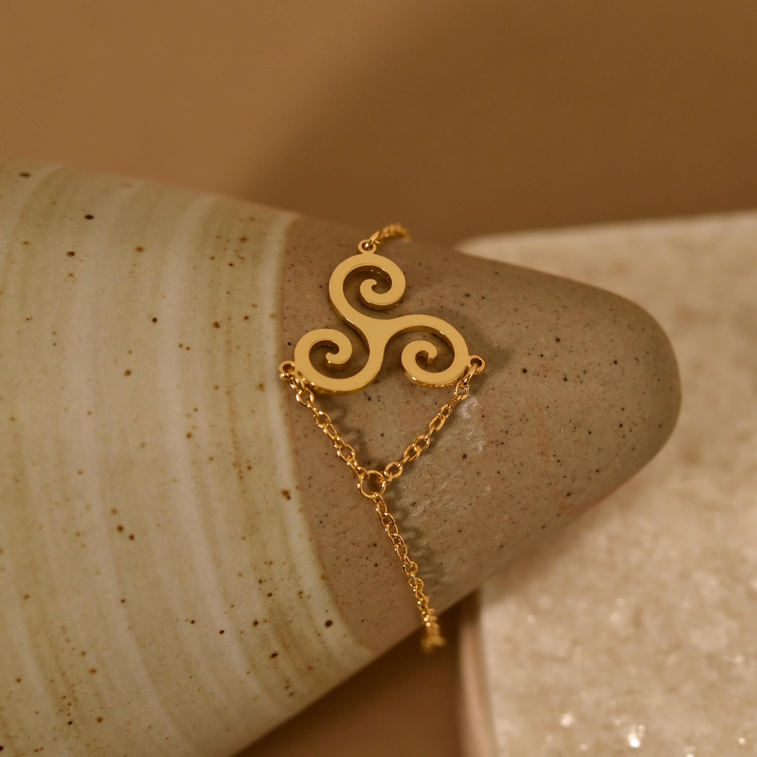 Gold Triskelion Bracelet