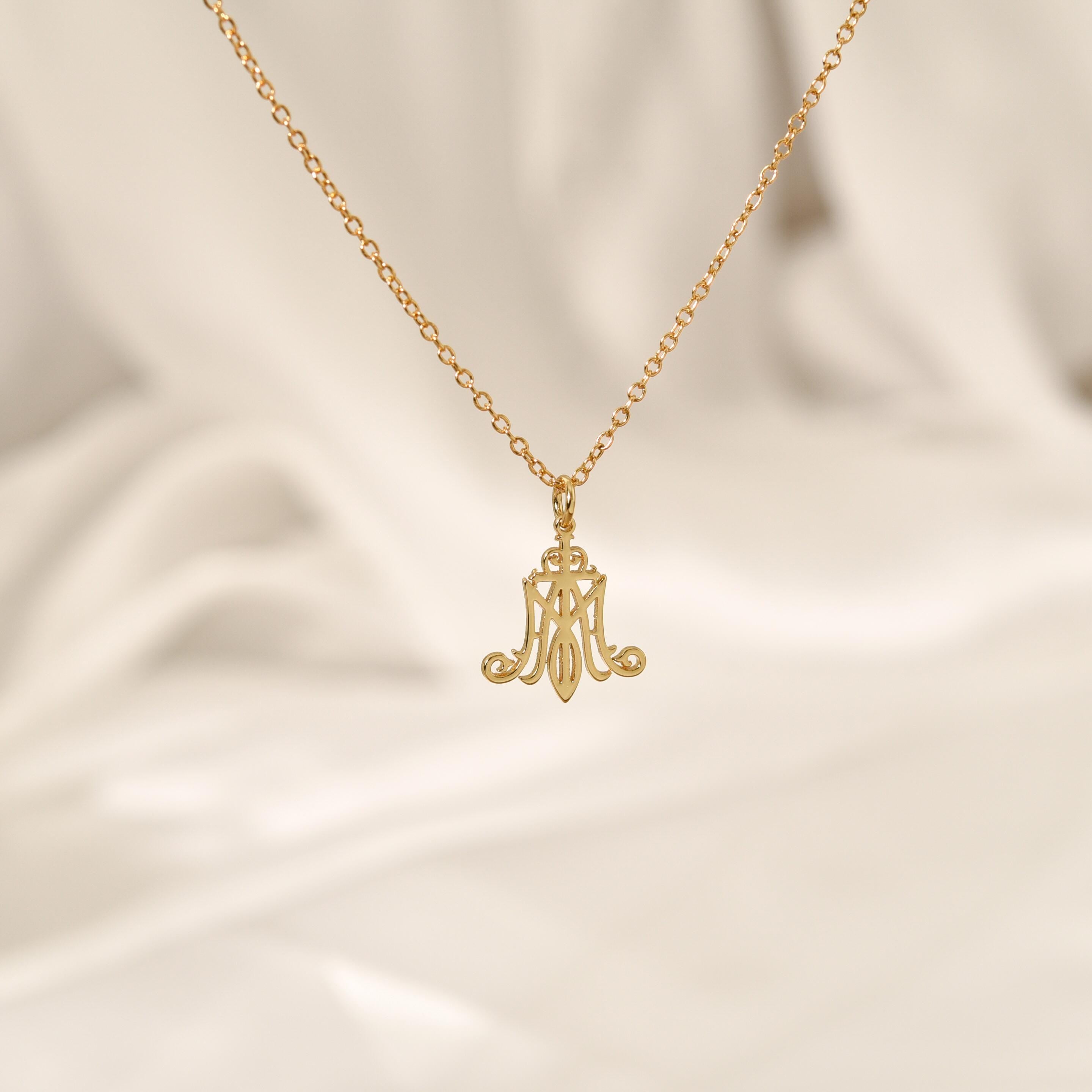 Christian Mariam Monogram Necklace