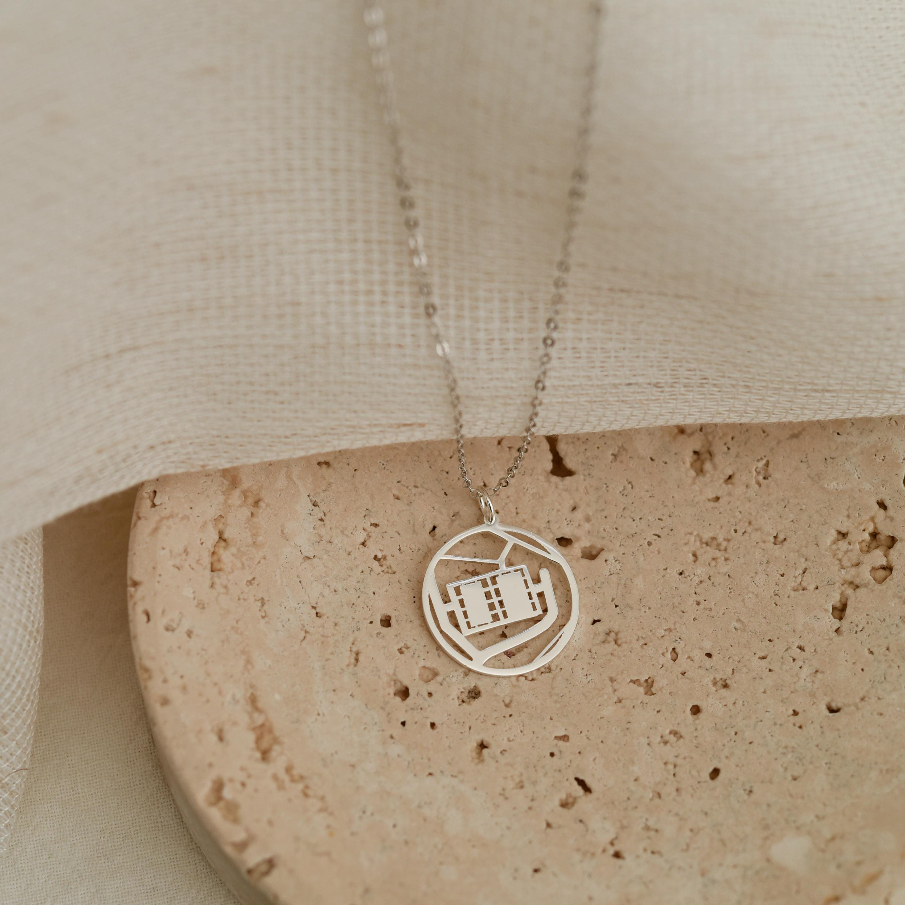 Where We Met Map Necklace