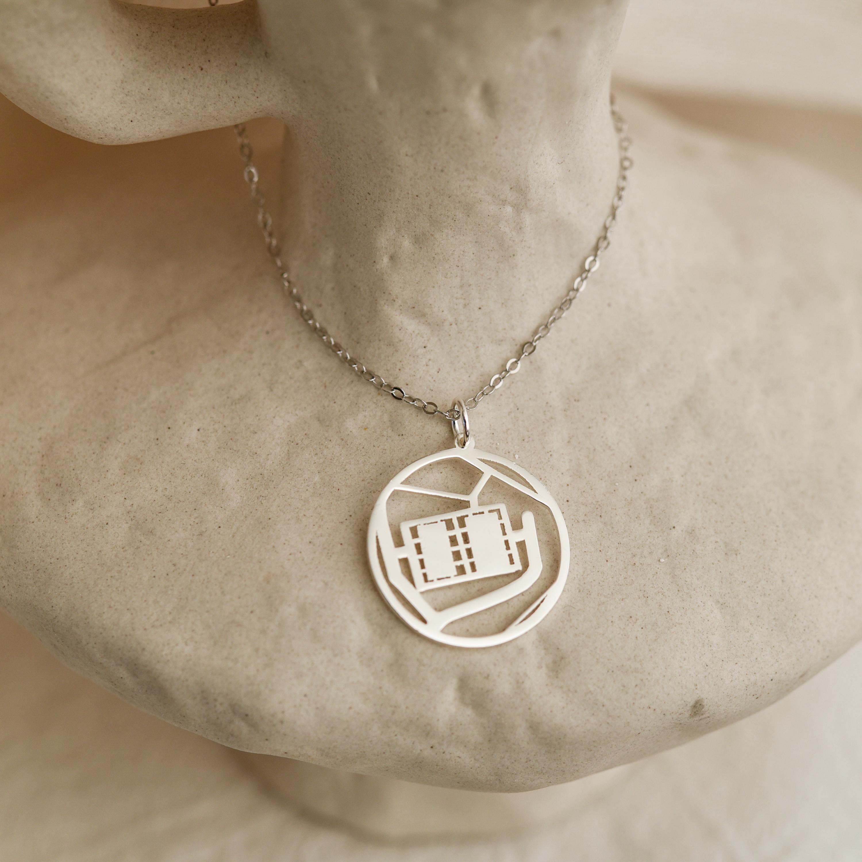 Where We Met Map Necklace
