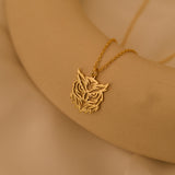 18K Gold Owl Necklace, Wisdom Pendant Jewelry, Dainty Animal Charm, Minimalist Gold Necklace, Nature Lover Gift for Her, GS0131