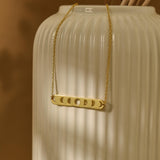 18K Gold Moon Phases Necklace, Lunar Cycle Pendant, Celestial Jewelry, Spiritual Moon Necklace, Gift for Her, GS0126