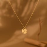 18K Gold Baseball Necklace, Sports Jewelry Gift, Baseball Pendant, Minimalist Necklace, Athlete Gift for Him or Her, GS0133