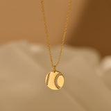 18K Gold Baseball Necklace, Sports Jewelry Gift, Baseball Pendant, Minimalist Necklace, Athlete Gift for Him or Her, GS0133