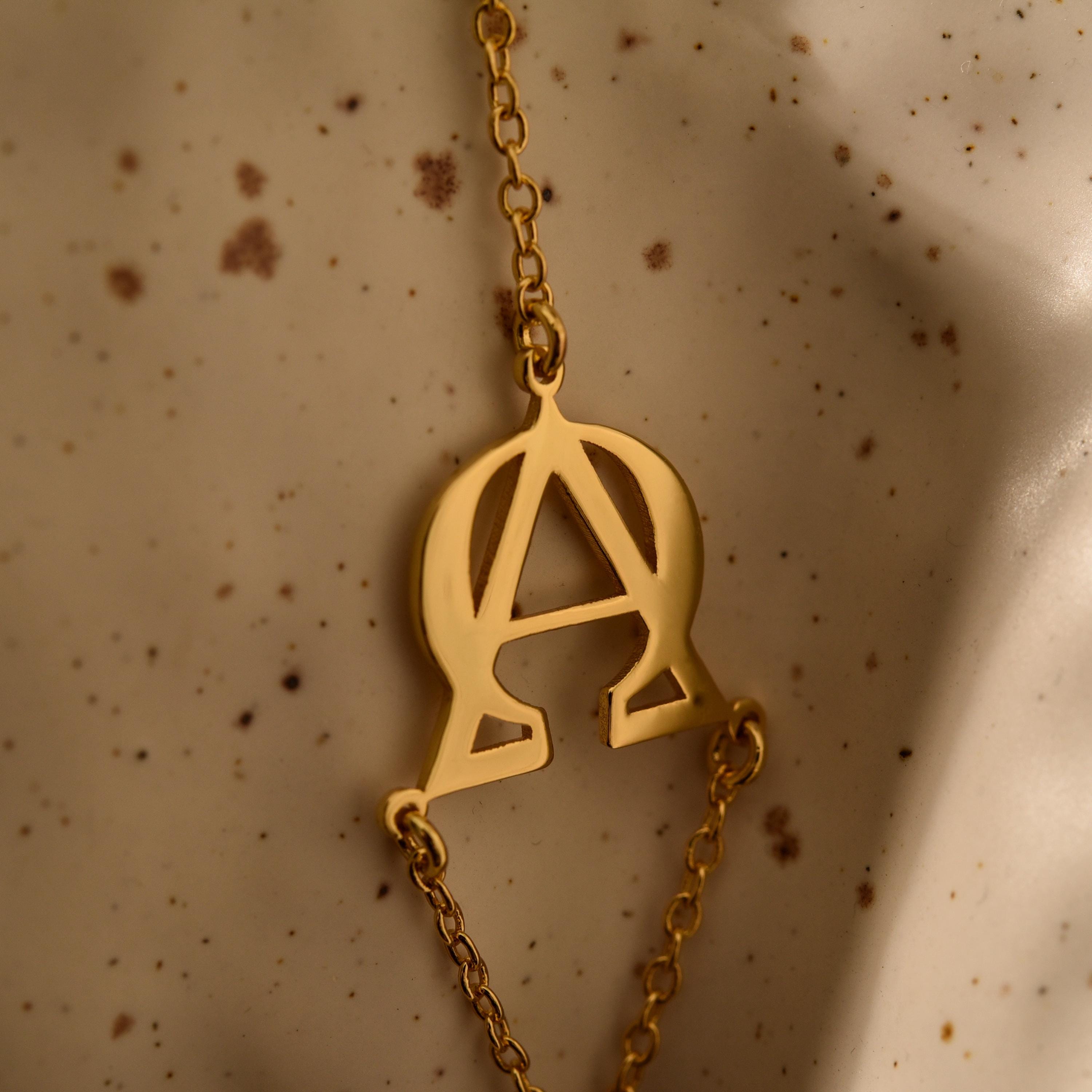 Alpha Omega Bracelet, Christian Symbol Jewelry, Faith Bracelet, Religious Gift, Greek Letters Jewelry, Spiritual Unisex Bracelet, GS0112