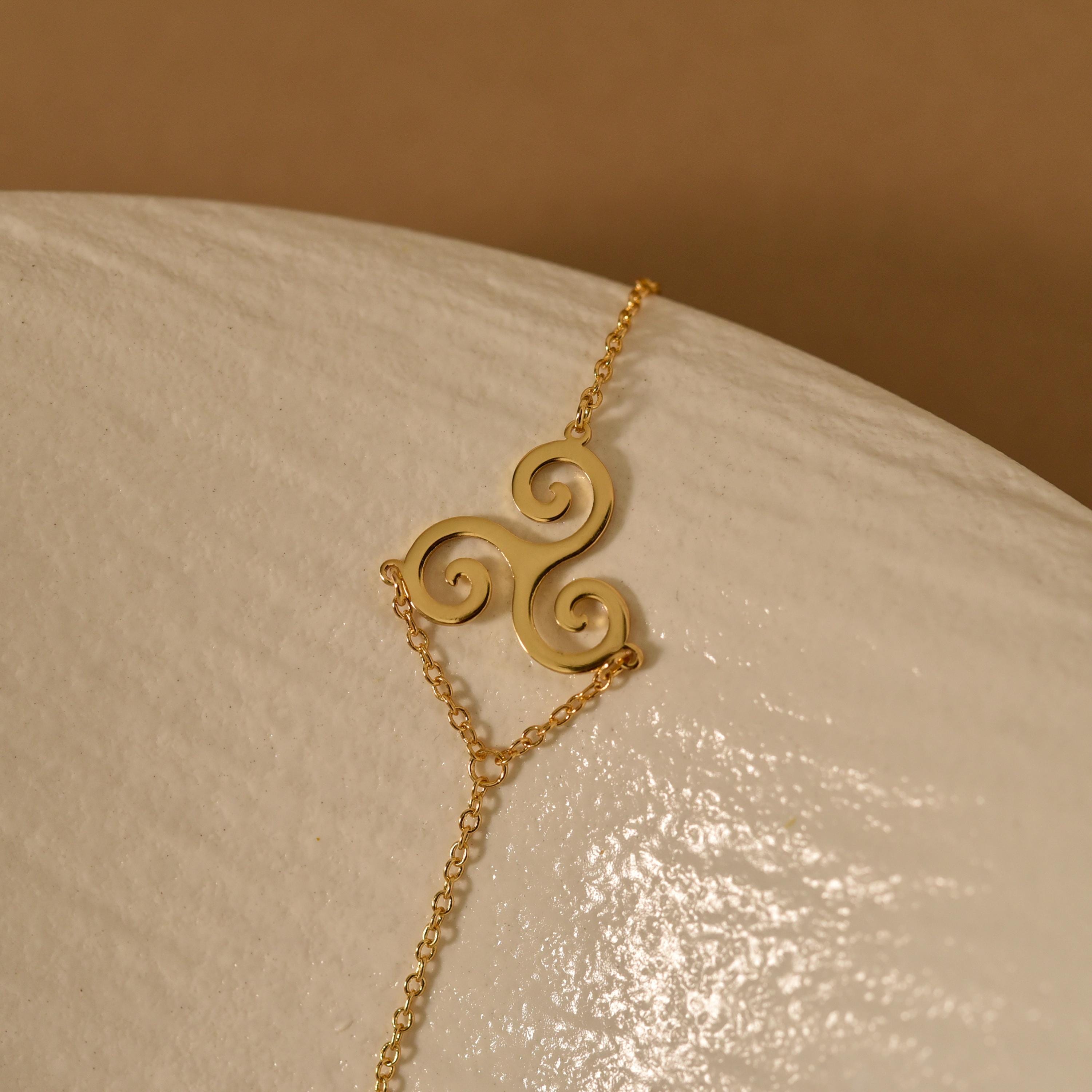 Gold Triskelion Bracelet