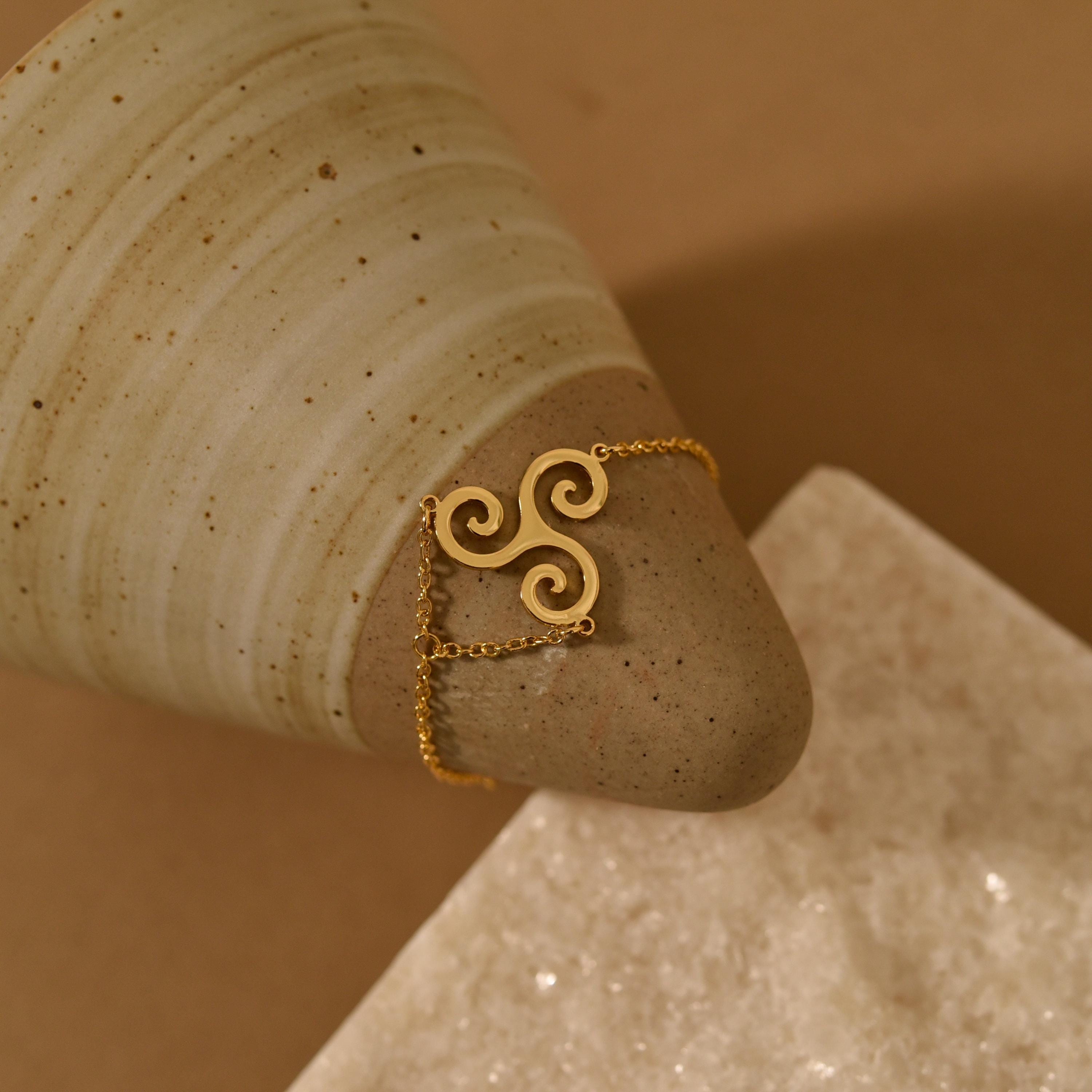 Gold Triskelion Bracelet