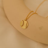 18K Gold Baseball Necklace, Sports Jewelry Gift, Baseball Pendant, Minimalist Necklace, Athlete Gift for Him or Her, GS0133