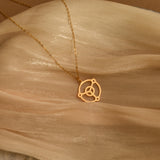 18K Gold Reiki Symbol Necklace, Minimalist Pendant, Healing Jewelry, Spiritual Necklace, Unique Gift for Her, Energy Symbol Necklace, GS0146