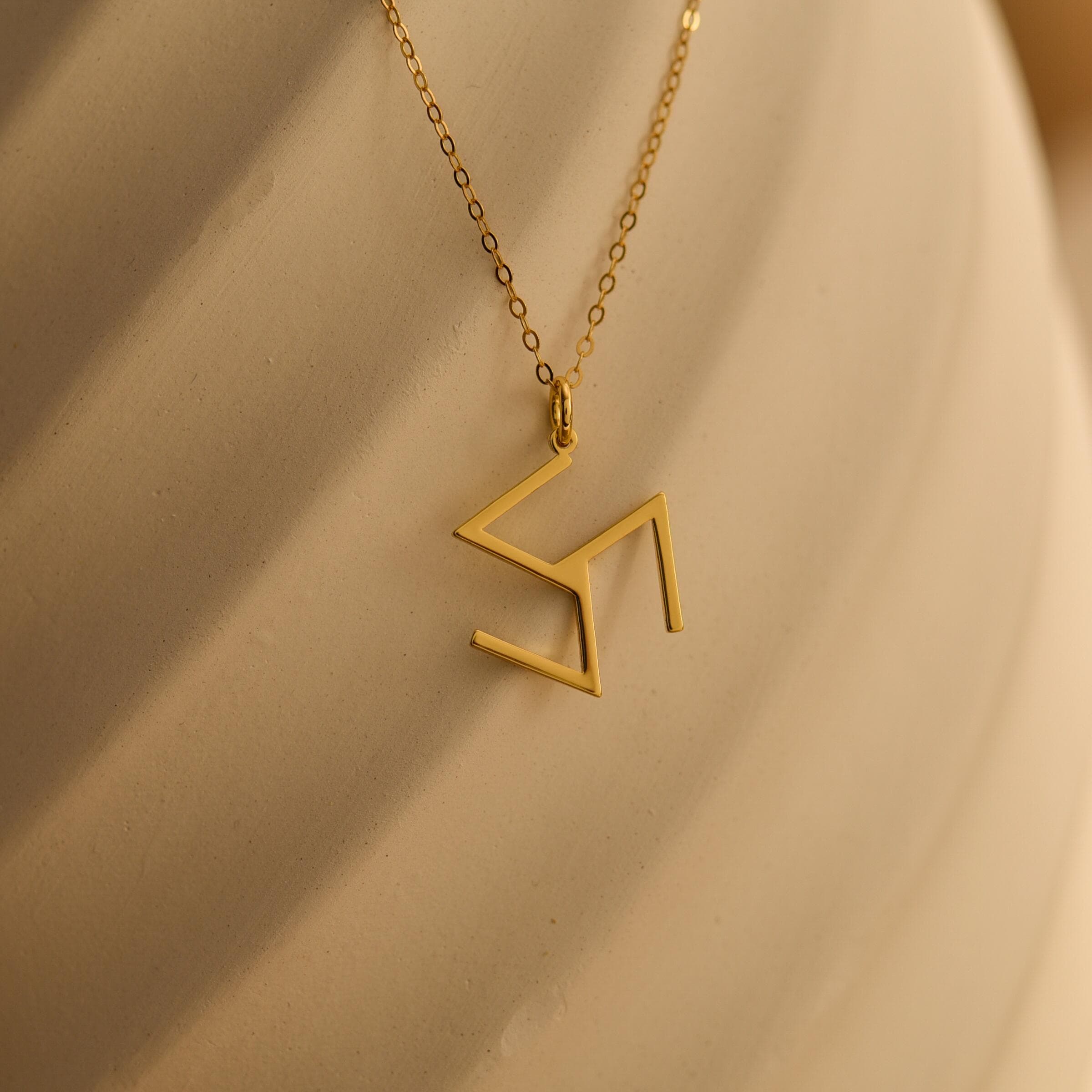 Antahkarana Necklace, Reiki Symbol Necklace, Spiritual Energy Pendant, Gift for Her, Meditation Jewelry, Healing Balance Necklace, GS0150