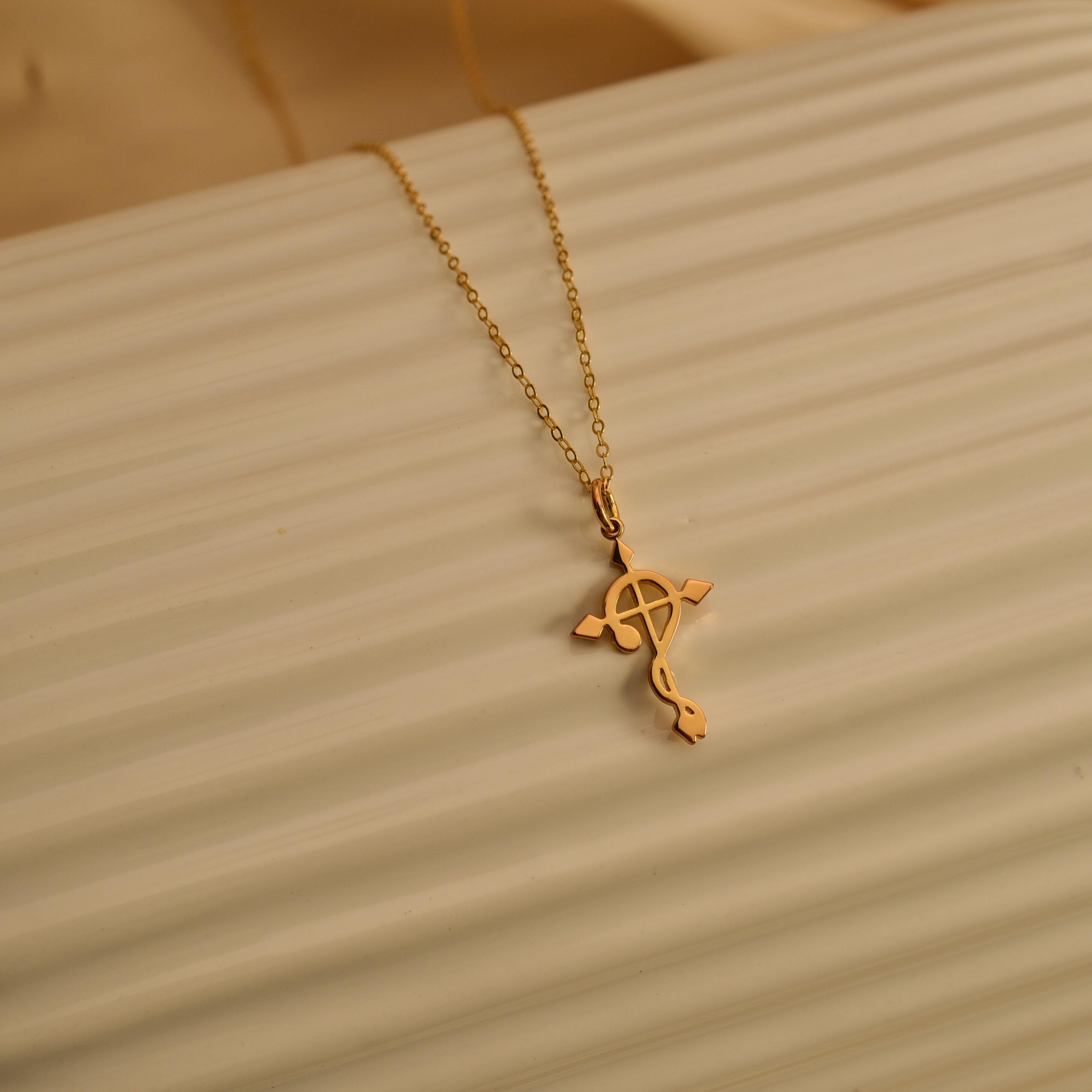 Serpent Cross Necklace