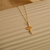 Serpent Cross Necklace