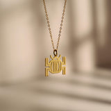 Aztec Spider Necklace, Ancient Symbol Pendant, Mystic Amulet Jewelry, Gift for Her, Fashion Accessory, Handmade Cultural Necklace, GS0155