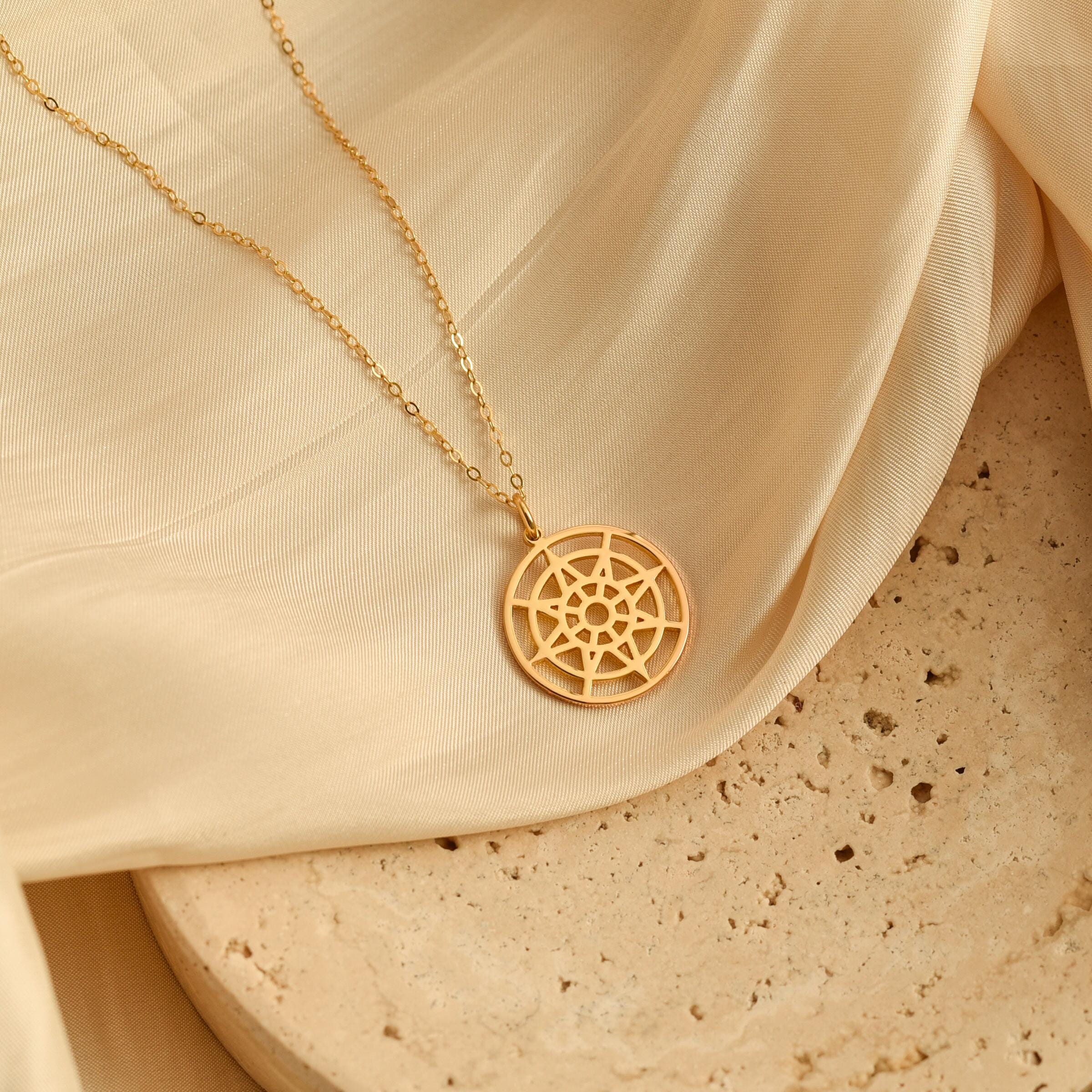 Aztec Calendar Necklace, Aztec Jewelry, Ancient Symbol Pendant, Gift for Her, Fashion Accessory, Cultural Heritage Necklace, GS0157
