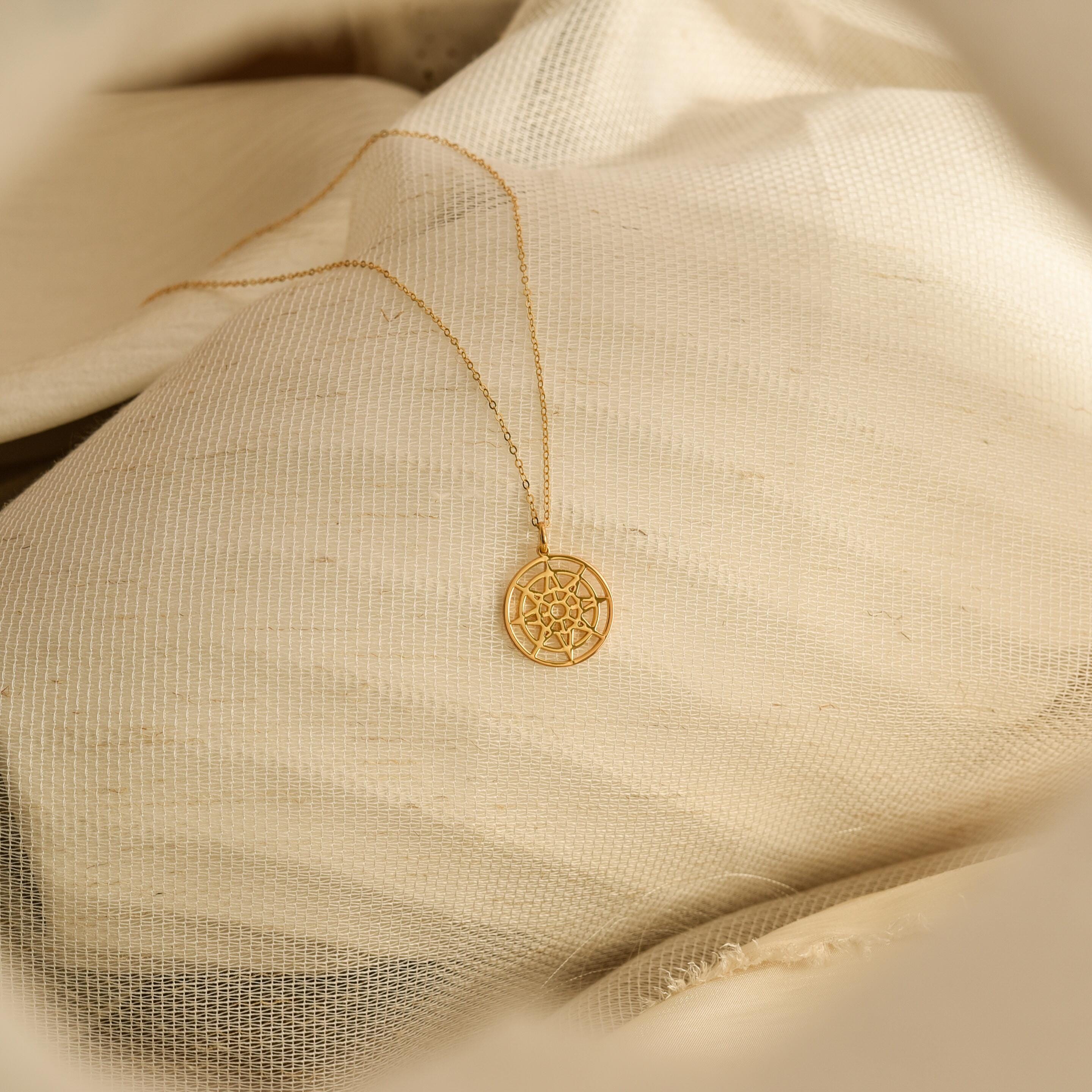 Aztec Calendar Necklace, Aztec Jewelry, Ancient Symbol Pendant, Gift for Her, Fashion Accessory, Cultural Heritage Necklace, GS0157