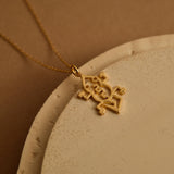 Aztec Lizard Necklace, Ancient Symbol Pendant, Handmade Jewelry, Gift for Her, Fashion Accessory, Cultural Inspired Necklace, GS0162