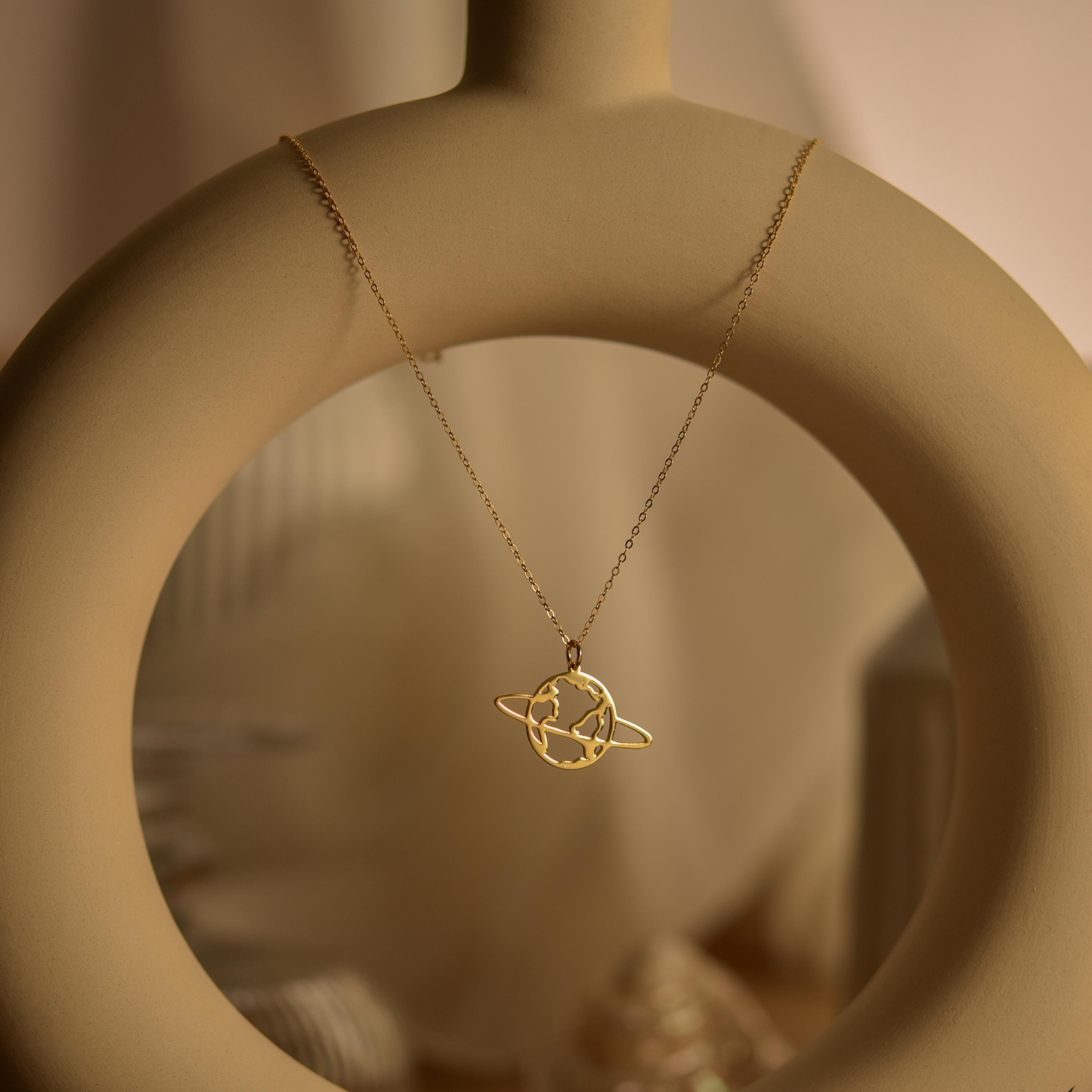 Saturn Planet Necklace