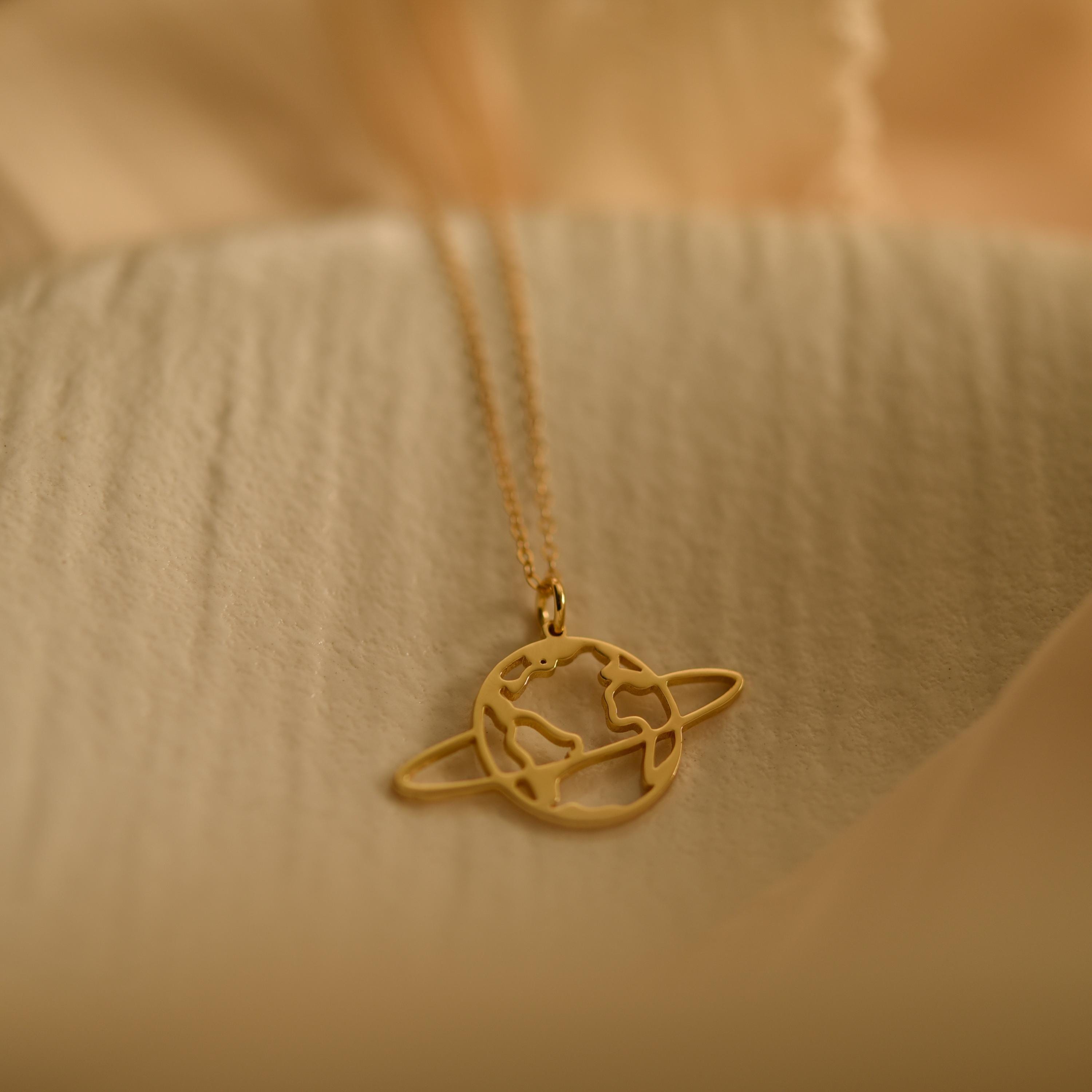 Saturn Planet Necklace