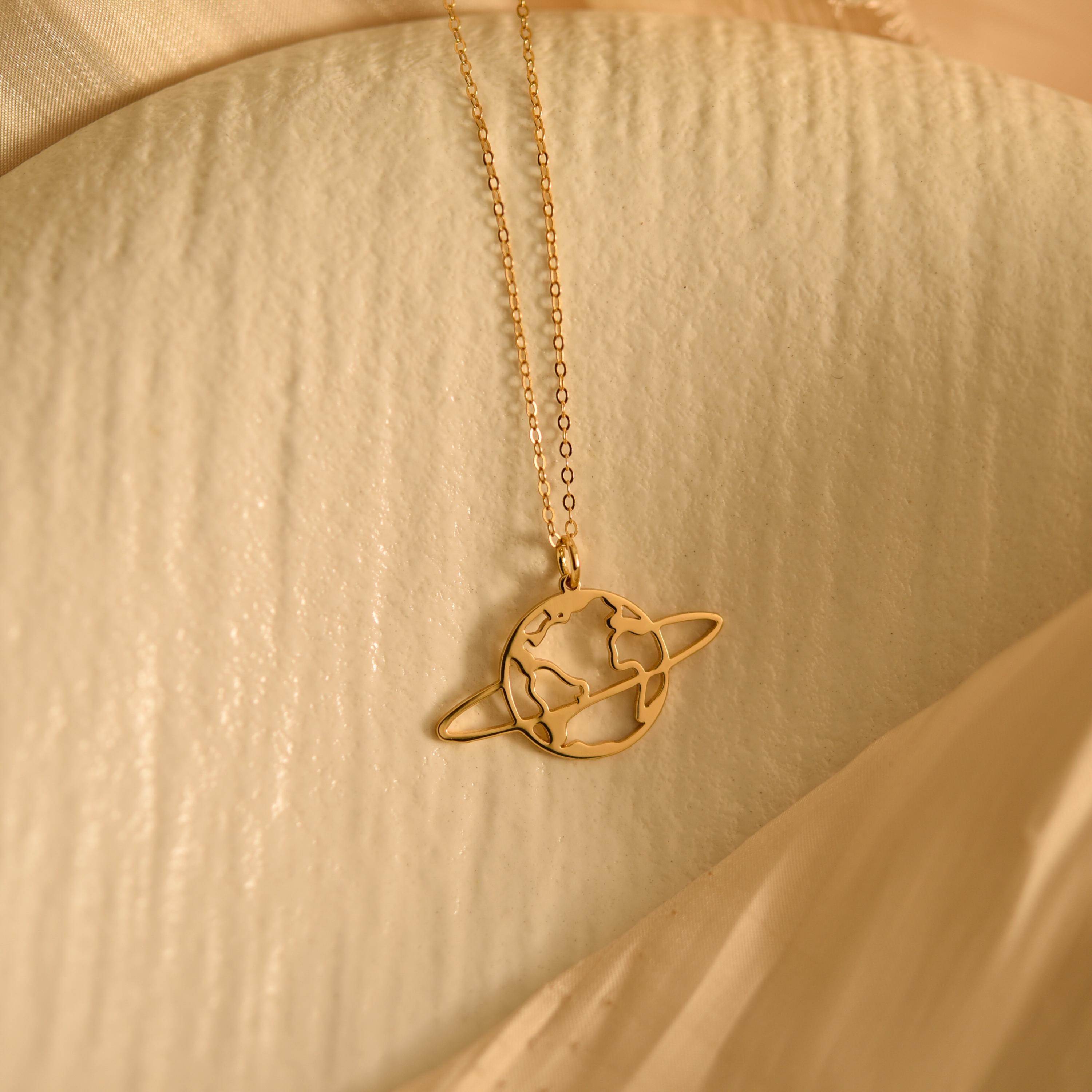 Saturn Planet Necklace
