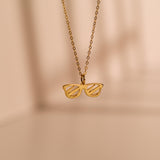 Gold Sunglasses Pendant Necklace