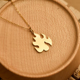 Gold Flame Pendant Necklace