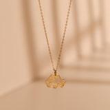 Origami Rhino Necklace